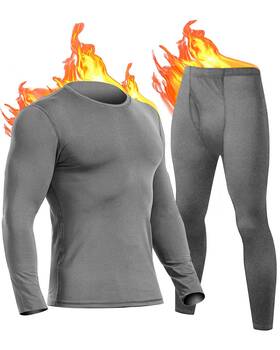 Uniquebella Nk349772-l-g-ub-us Uniqueblla Long Johns Thermal Underwear Set For Men Base Layer Cold W