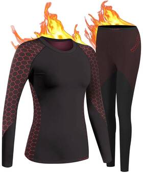 Uniquebella Nk580883 Womens Thermal Underwear Base Layers Women - Ski Wear Ladies Compres