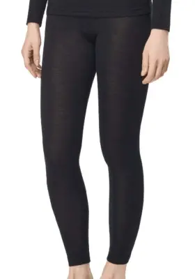 Utenos 770224241614 100% Merino Wool Ultra Soft Women Long Pants Underpants Made In Eu Black M