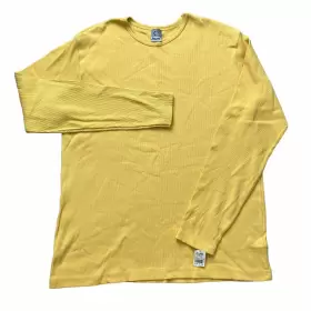 17730 Utility Nwt Vintage Thermal Shirt Mens Xl Yellow Long Sleeve Crew Neck 90s Sport