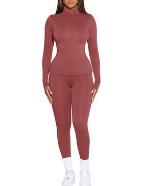 Vasauge Va600 Womens Thermal Underwear Turtleneck Long Johns Base Layer Cold Weather Sets
