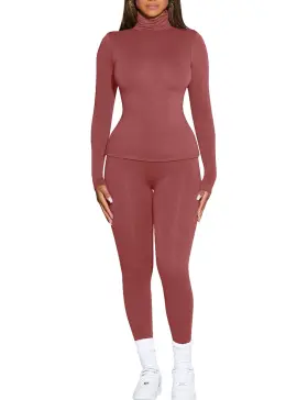 Va600 Vasauge Womens Thermal Underwear Turtleneck Long Johns Base Layer Cold Weather Sets