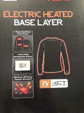Venture Heat 876594007110 Electric Heated Black Base Layer Shirt Size Xxl