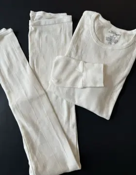 84947 Vermont Country Store Womens S Cotton Baselayer Long Underwear Set - Pants Top