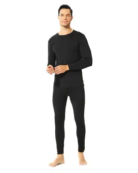 Vhouhou 793141399842 Thermal Underwear For Men Long Johns Base Layer Mens Thermals With Fleece Li