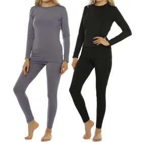 19tus-min-w12 Vicherub 2 Sets Womens Thermal Underwear Set Long Johns With Fleece Lined Ultra Soft