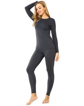 Vicherub 20tus-w1-hr008 Womens Thermal Underwear Set Long Johns Base Layer Fleece Lined Cold Weather