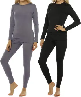 Vicherub 313098172192 Thermal Underwear Set For Women Long Johns Base Layer Fleece Lined Top