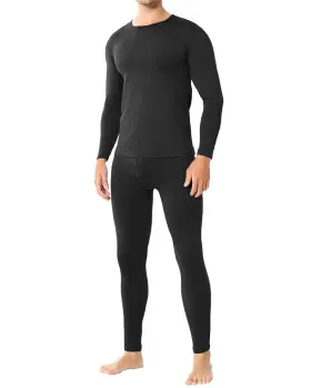 Vicherub 749185488363 Thermal Underwear For Men Fleece Lined Long Johns Thermals Top And Bottom Set