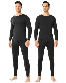 B1-bb-s Vicherub Thermal Underwear For Men Fleece Lined Long Johns Ultra Soft Thermals Top And