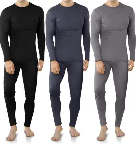 Vzv 445011858876 3 Set Thermal Underwear For Men Fleece Lined Long Johns Mens Thermals Top An