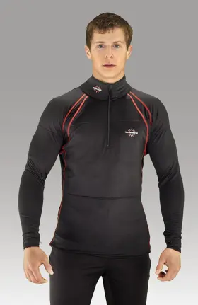 31107014-7.4v Warm And Safe Mens Black Heated Layer Long Sleeve Shirt - 7.4v Kit With Battery