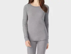 Warm Essentials 809709699535 By Cuddl Duds Womens Waffle Thermal Scoop Neck Top Size Xxl Nwt
