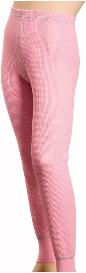 Watsons 062910341796 Waffle Base Layer Girls Pink Pants - Size Small