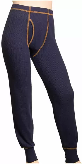 Watsons 062910341901 Waffle Base Layer Boys Pant In Blue - Size Small