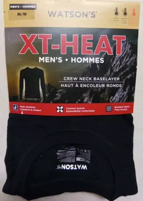 Watsons 062910469889 Mens Xt-heat Base Layer Crew Neck Size Medium Black