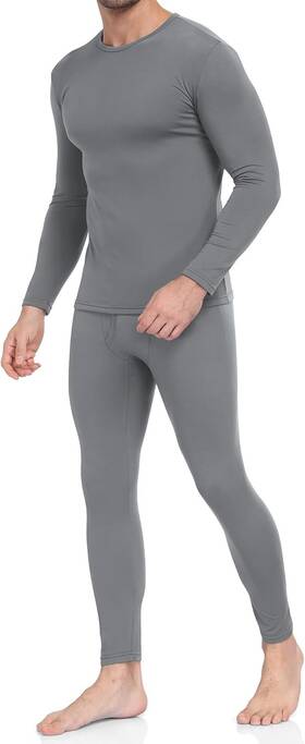 Weerti 445004757780 Thermal Underwear For Men Long Johns With Fleece Lined Base Layer Col