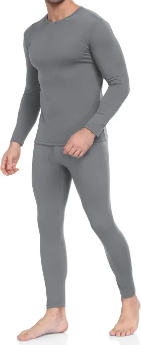 Weerti 445004757780 Thermal Underwear For Men Long Johns With Fleece Lined Base Layer Col