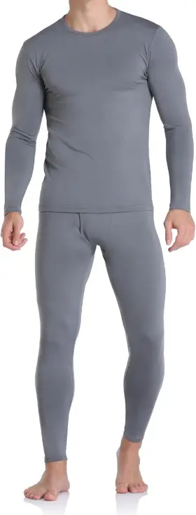 Weerti 744759458834 Thermal Underwear For Men Long Johns With Fleece Lined Base Layer Col