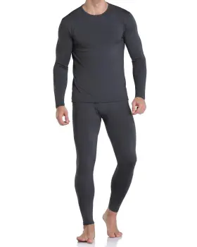 Weerti 746198659636 Thermal Underwear For Men Long Johns With Fleece Lined Base Layer Cold We