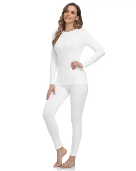 Weerti 791514226719 Thermal Underwear For Women Long Johns With Fleece Lined Base Layer Co