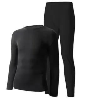 West Loop 195602020041 Mens Thermal Set Black - Xl/xxl 1.0