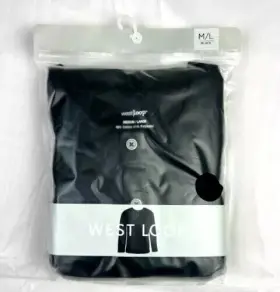 West Loop 195602040537 Mens Long Sleeve Lounge Shirt Size Medium/large Black New