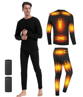 Windpost 211561168361 Mens Heated Thermal Underwear Set Winter Outdoor Sports Wit