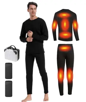 Windpost 211566474979 Heated Thermals Underwear Set For Men 8 Heating Zones Pants And Shirt