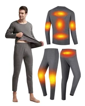 Windpost 545946664914 Mens Electric Heated Thermal Underwear Set Travel Pants And Shir