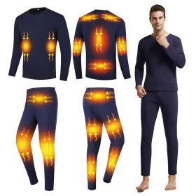 Windpost 545946669315 Mens Heated Thermal Underwear Set Winter Outdoor Sports Wit