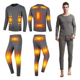 Windpost 545946669414 Mens Heated Thermal Underwear Set Winter Outdoor Sports Wit