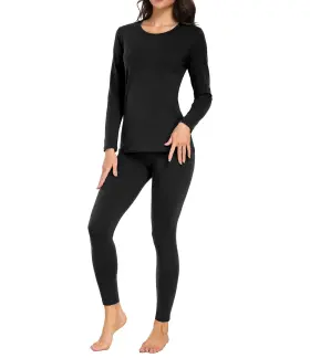 Wirarpa 978507884482 Womens Cotton Thermal Underwear Set Long Johns Base Layer Pajama For Wom