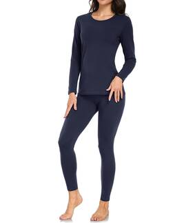 Wirarpa 978507884680 Womens Cotton Thermal Underwear Set Long Johns Base Layer Pajama For Wom