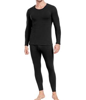 Wirarpa De-7801b-2p-m Mens Cotton Long Johns Thermal Underwear Set Base Layer Lightweight Und