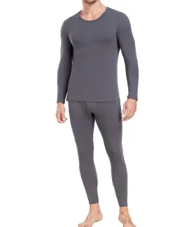 De-7801g4-2p-m Wirarpa Mens Cotton Base Layer Thermal Underwear Long Johns Sleeve Top And Bott