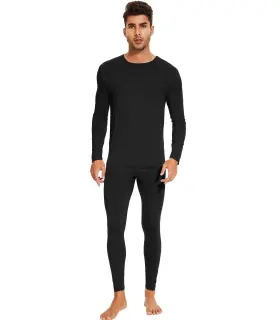 G3720170 Wiwi Thermal Underwear For Men Viscose Long Johns Set Soft Warm Base Layer Lightwe