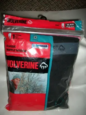 Wolverine 761253679022 Classic 3xl Waffle Thermal Base Layer Pant - Black Nip-ships Free