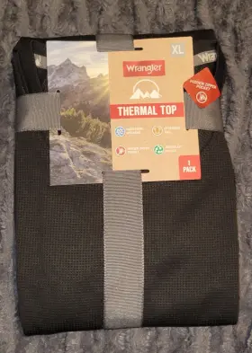 Wrangler 190009378665 Thermal Top Shirt Size Xl Black Nwt