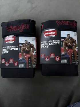 Wrangler 190009398687 Performance Base Layer Pant Carlsbad Xl Black - New Two Pairs