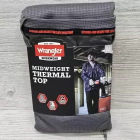 Wrangler 190009400038 Workwear Midweight Thermal Top Shirt Mens Size M Medium Gray