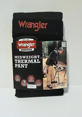 Wrangler 190009400182 New Workwear Midweight Thermal Pant Mens Xl Black