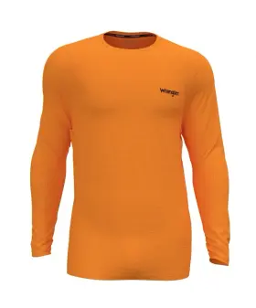 Wrangler 190009447170 Workwear Men S 2xl Thermal Top Midweight Performance Waffle Knit Orange