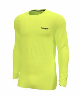 Wrangler 190009447248 Workwear Men S M Thermal Top Midweight Performance Waffle Knit Yellow