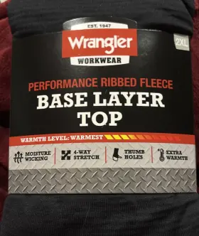 Wrangler 190009476972 Workwear Performance Ribbed Fleece Base Layer Top Size 2xl New With Tags Wrangler 190009476972 Workwear Performance Ribbed Fleece Base Layer Top Size 2xl New With Tags