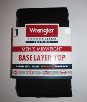 Wrangler 190009538045 Mens Midweight Base Layer Shirt Size Xl Brand New In Package