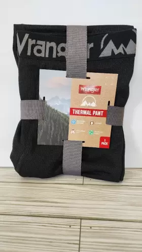 Wrm40733 Wrangler Nwt 2xl Moisture Wicking Black Thermal Pants