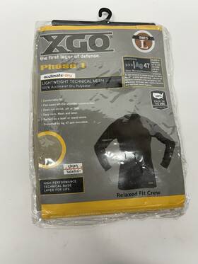 Xgo 1611a Phase 1 Acclimate Dry Base Layer Top L Desert Sand Mesh Moisture Wicking