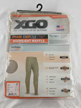 2gb12v Xgo Mens Small Phase 2 Base Layer Waffle Pants Bottoms Tights Desert Sand