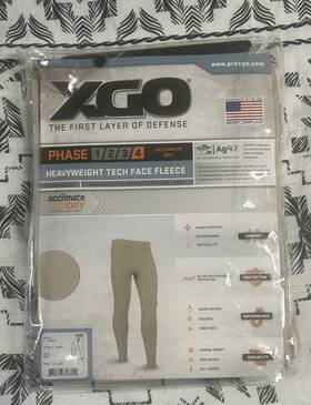 Xgo 4g12v Phase 4 Desert Sand Fleece Base Layer Pants L Quick Drying Polyester